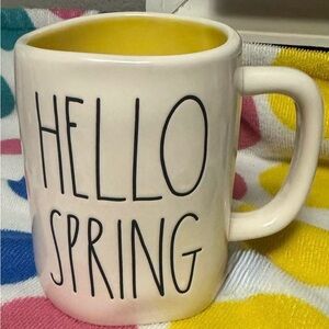 Rae Dunn Hello Spring Mug - Cream and Yellow